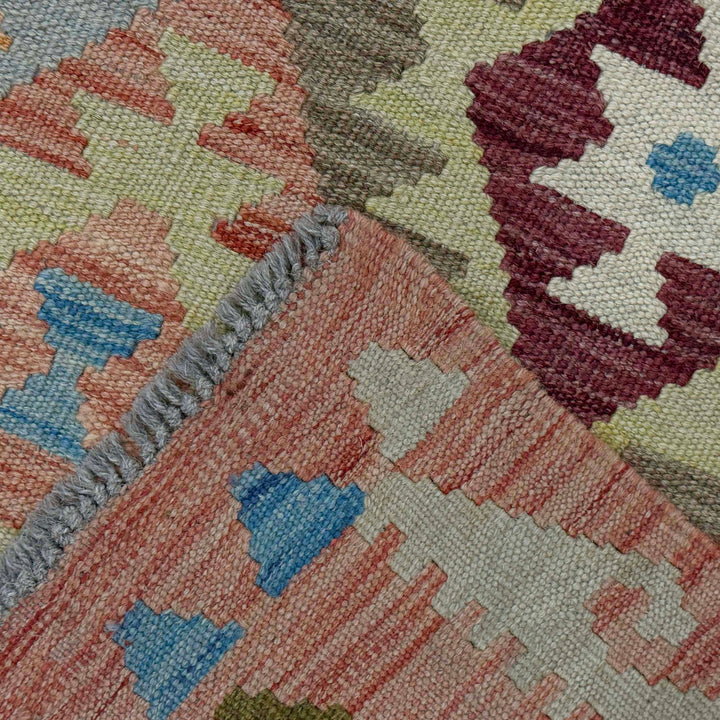 Afghan Kilim Rug 4' 5" x 6' 7" Flat-Weave | No. AL25731