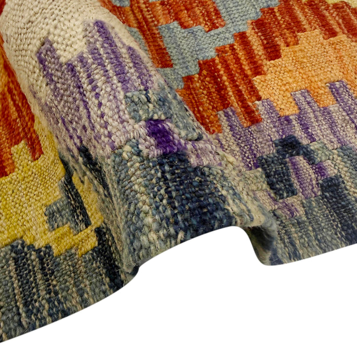Afghan Vegetable Kelim Rug 6' 0" x 8' 1" Flat-Weave field