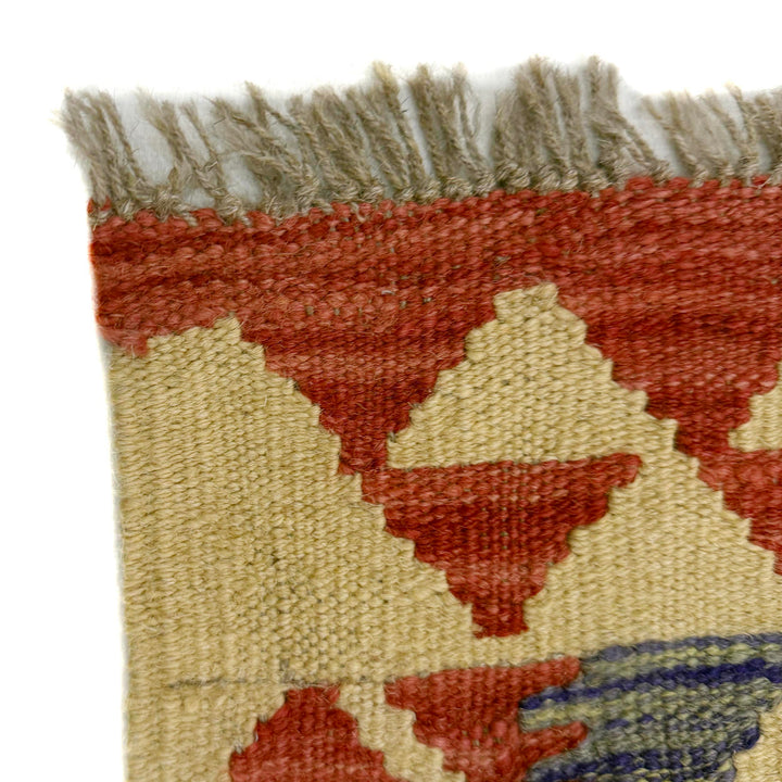 Afghan Vegetable Kilim Rug 4' 9" x 6' 8" Flat-Weave pattern