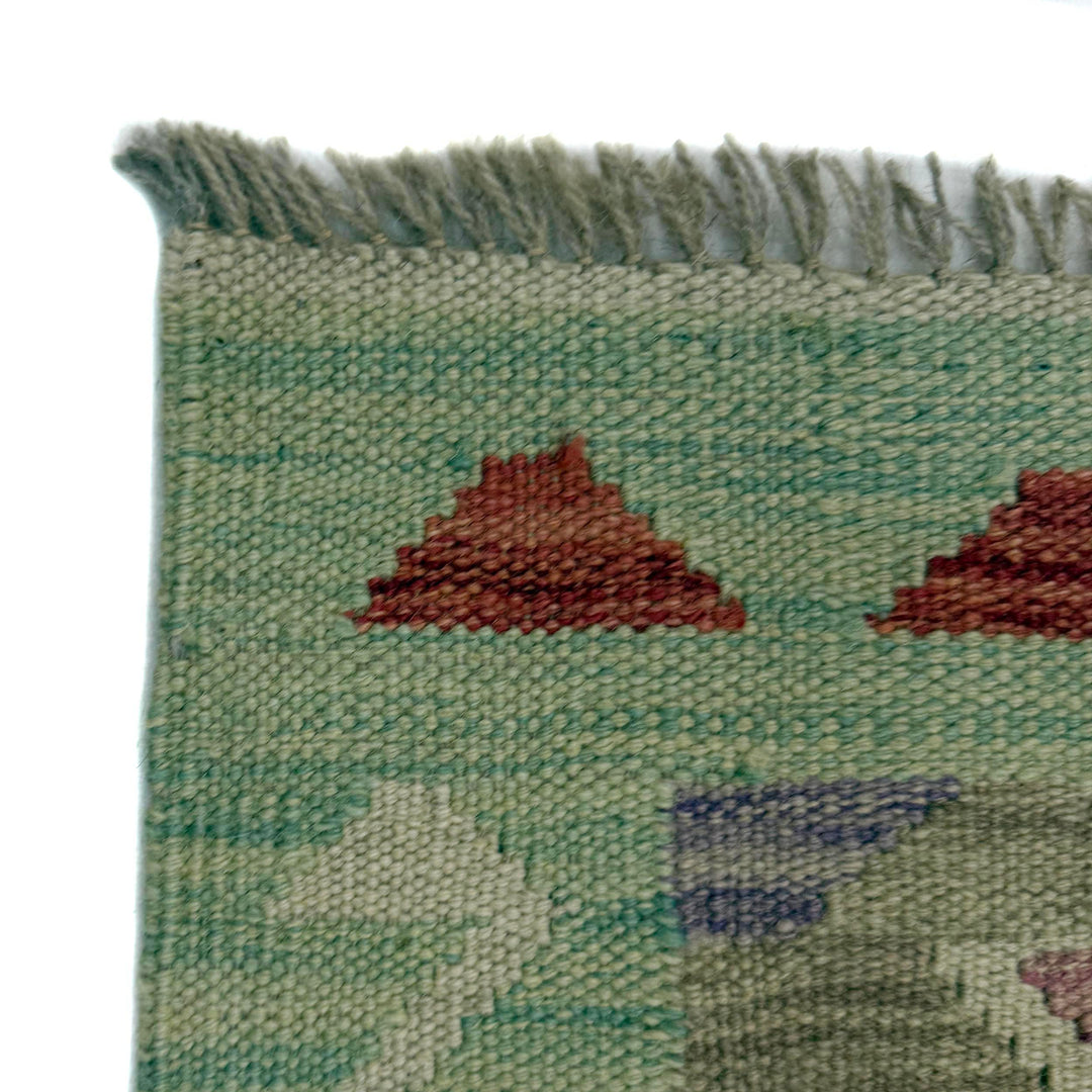 Afghan Vegetable Kilim Rug 2' 6" x 4' 1" Flat-Weave pattern