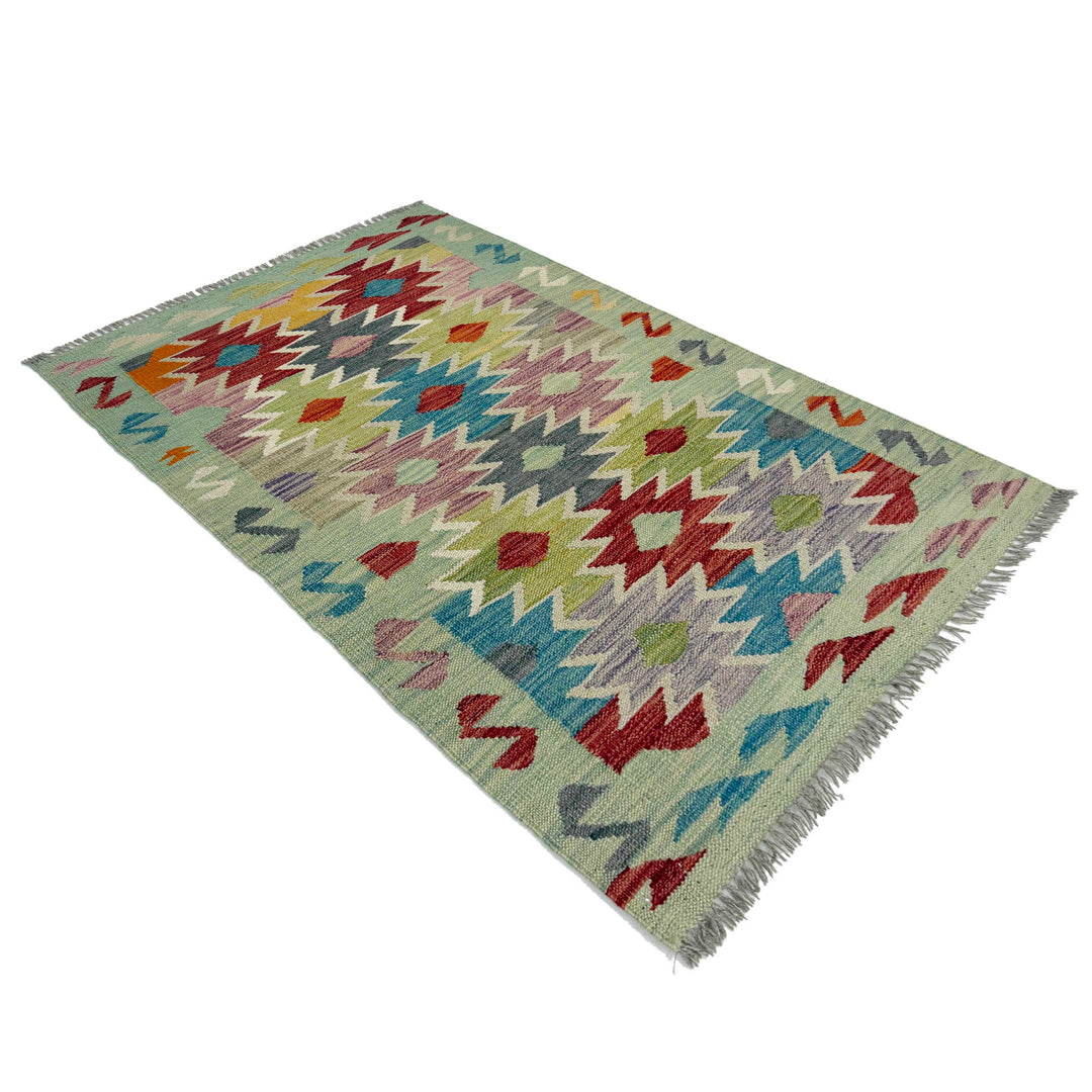 Afghan Vegetable Kilim Rug 2' 6" x 4' 0" Flat-Weave view