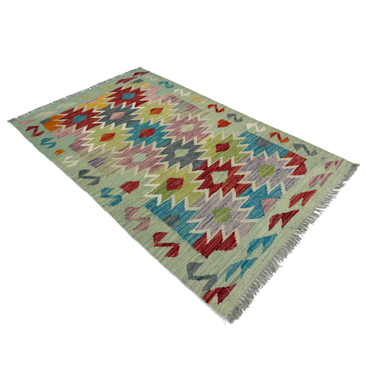 Afghan Vegetable Kilim Rug 2' 6" x 4' 0" Flat-Weave view