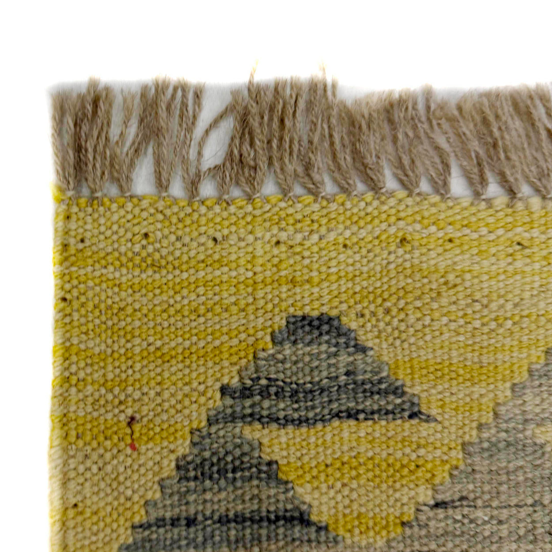Afghan Vegetable Kilim Rug 2' 8" x 4' 2" Flat-Weave pattern