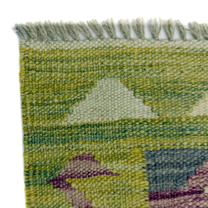 Afghan Vegetable Kilim Rug 2' 6" x 4' 1" Flat-Weave pattern