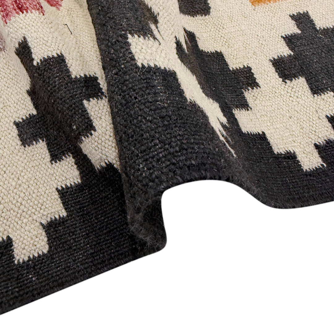 Afghan Vegetable Kilim Rug 5' 7" x 7' 9" Flat-Weave field