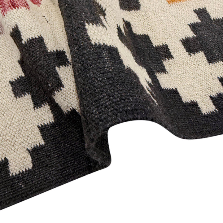 Afghan Vegetable Kilim Rug 5' 7" x 7' 9" Flat-Weave field