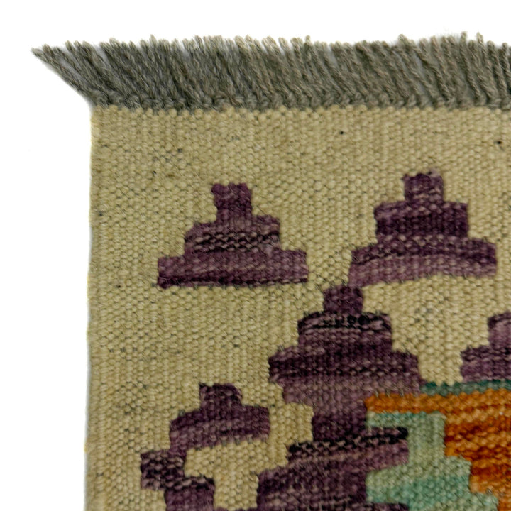 Afghan Vegetable Kilim Rug 5' 10" x 8' 0" Flat-Weave pattern