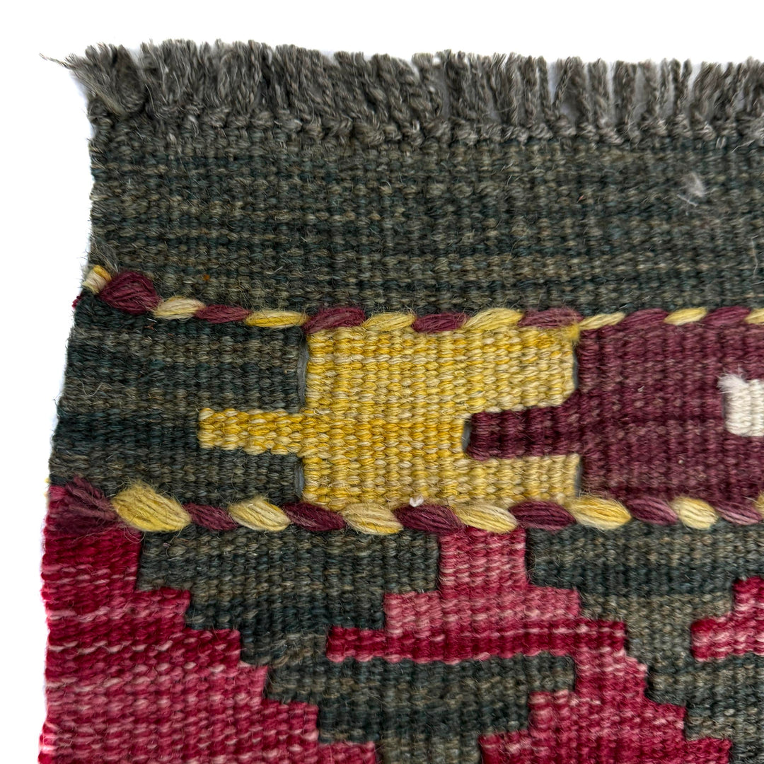 Afghan Vegetable Kilim Rug 4' 4" x 6' 11" Flat-Weave pattern