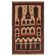 Handmade Prayer Rug 2' 10" x 4' 8" - No. AL44961