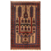 Small Prayer Carpet 2' 10" x 4' 5" - No. AL31473