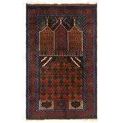 Muslim Prayer Rug 2' 6" x 4' 0" - No. AL75766