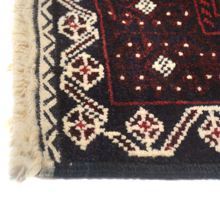 Afghan Baluchi Rug 3' 2" x 4' 11" Hand-Knotted view