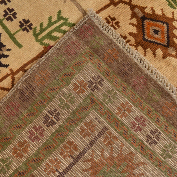 Hand Knotted Kohistani Carpet 5' 8" x 7' 5" - No. AL71454