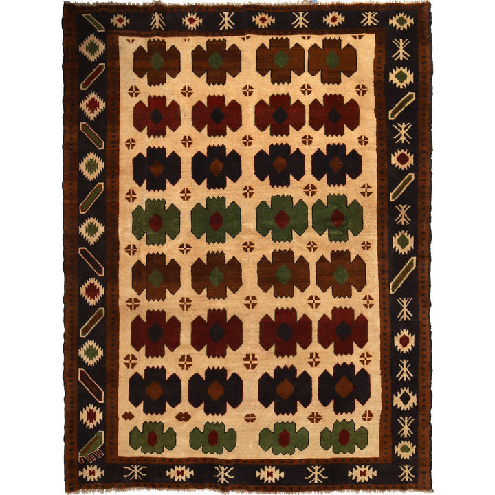 Hand Knotted Kohistani Area Rug 6' 7" x 8' 11" - No. AL99732