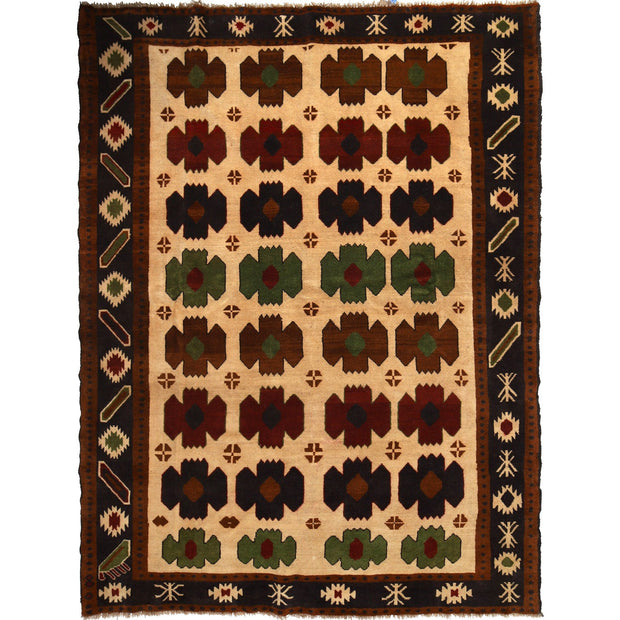 Hand Knotted Kohistani Area Rug 6' 7" x 8' 11" - No. AL99732