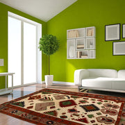 Hand Knotted Kohistani Area Rug 6' 3" x 8' 8" - No. AL85215