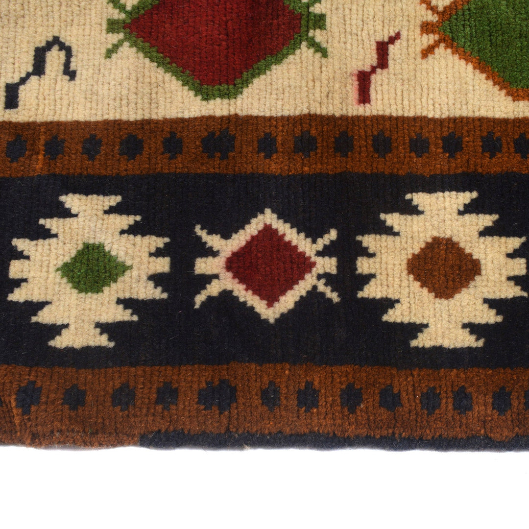 Hand Knotted Kohistani Carpet 5' 8" x 7' 6" - No. AL40480