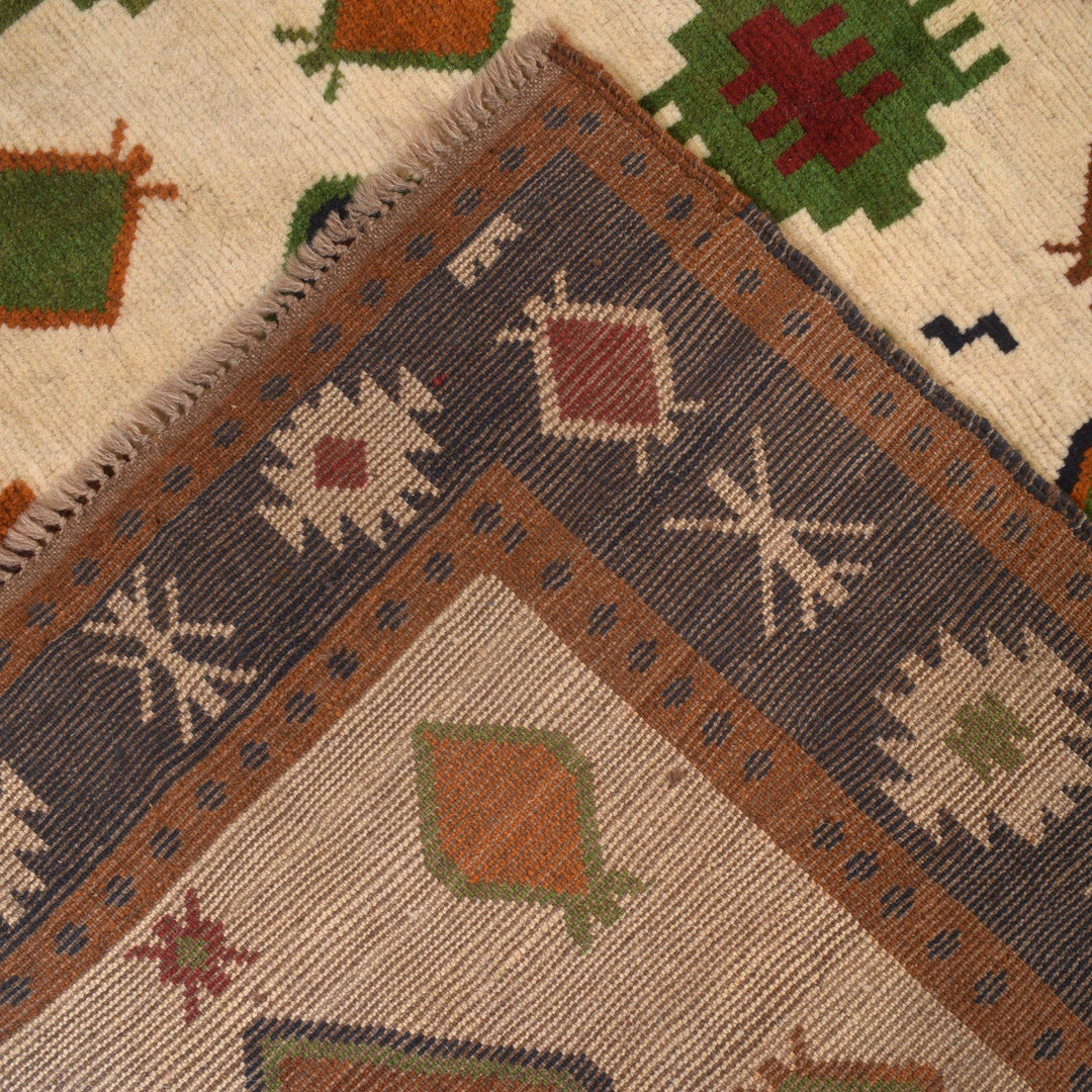 Hand Knotted Kohistani Carpet 5' 8" x 7' 6" - No. AL40480