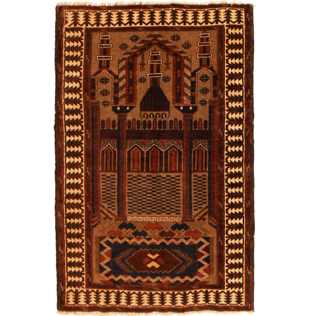 Small Prayer Carpet 2' 10" x 4' 4" - No. AL21687