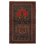 Handmade Prayer Rug 2' 8" x 4' 6" - No. AL72813