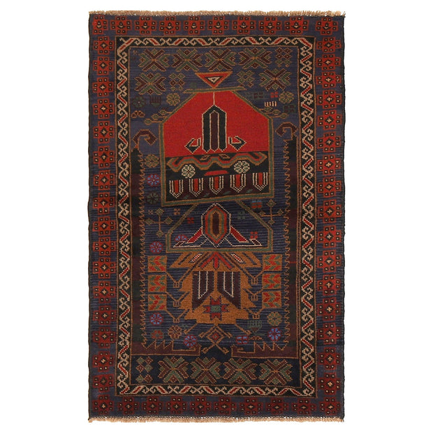Handmade Prayer Rug 2' 8" x 4' 6" - No. AL72813