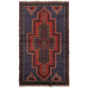 Traditional Baloch Rug 2' 9" x 4' 9" - No. AL15780