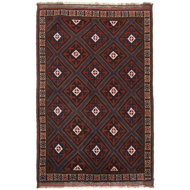 Traditional Baloch Rug 3' 2" x 4' 11" - No. AL14406