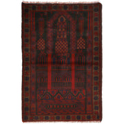 Handmade Prayer Rug 3' 1" x 4' 9" - No. AL47243