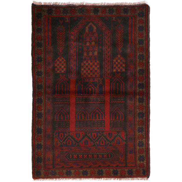 Handmade Prayer Rug 3' 1" x 4' 9" - No. AL47243