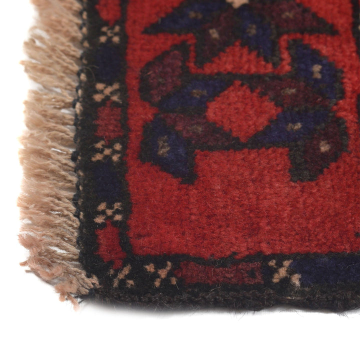 Afghan Prayer Rug 2' 10" x 4' 4" Hand-Knotted view