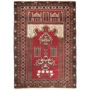 Red Color Prayer Rug 3' 0" x 4' 9" - No. AL62697