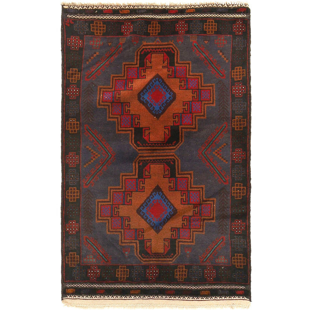Hand Knotted Baluchi Rug 3' 0" x 4' 9" - No. AL21044