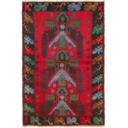 Red Baluchi Rug 3' 0" x 4' 5" - No. AL83512