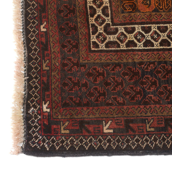 Red Afghan Prayer Rug 3' 3" x 5' 3" Hand-Knotted view