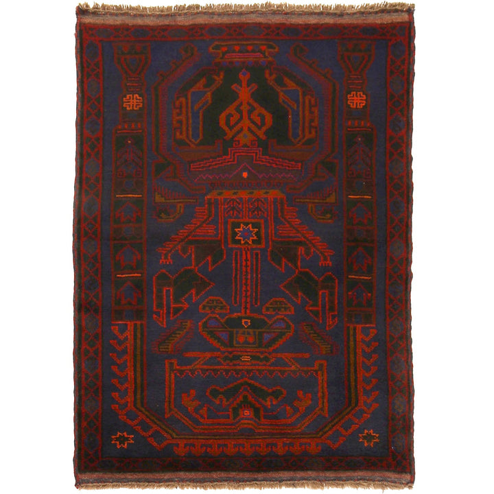 Traditional Baloch Rug 3' 1" x 4' 8" - No. AL91999