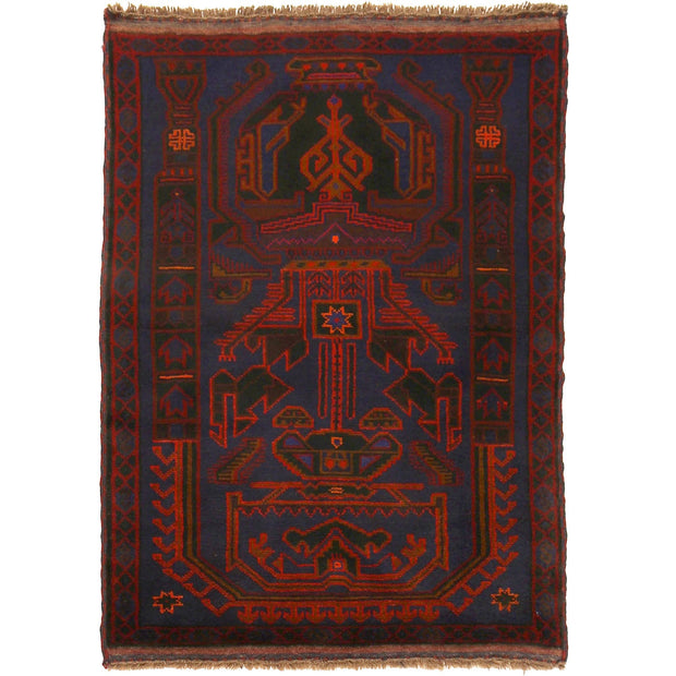 Traditional Baloch Rug 3' 1" x 4' 8" - No. AL91999