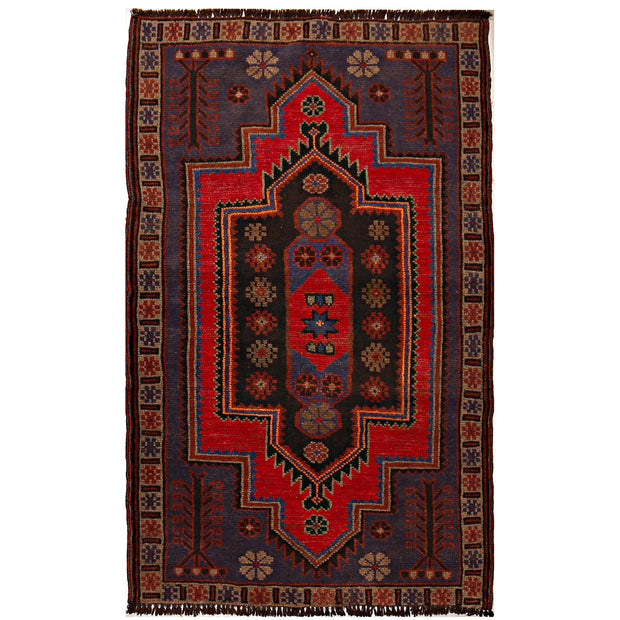 Hand Knotted Baluchi Rug 2' 9" x 4' 8" - No. AL89843