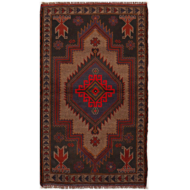 Hand Knotted Baluchi Rug 2' 8" x 4' 6" - No. AL72138