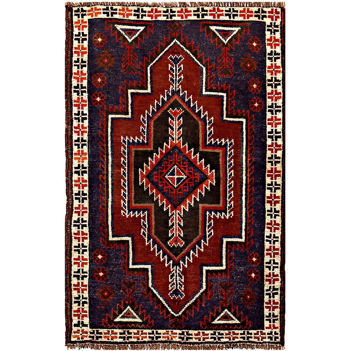 Hand Knotted Baluchi Rug 2' 9" x 4' 4" - No. AL40208