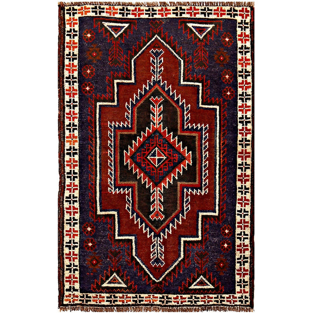 Hand Knotted Baluchi Rug 2' 9" x 4' 4" - No. AL40208