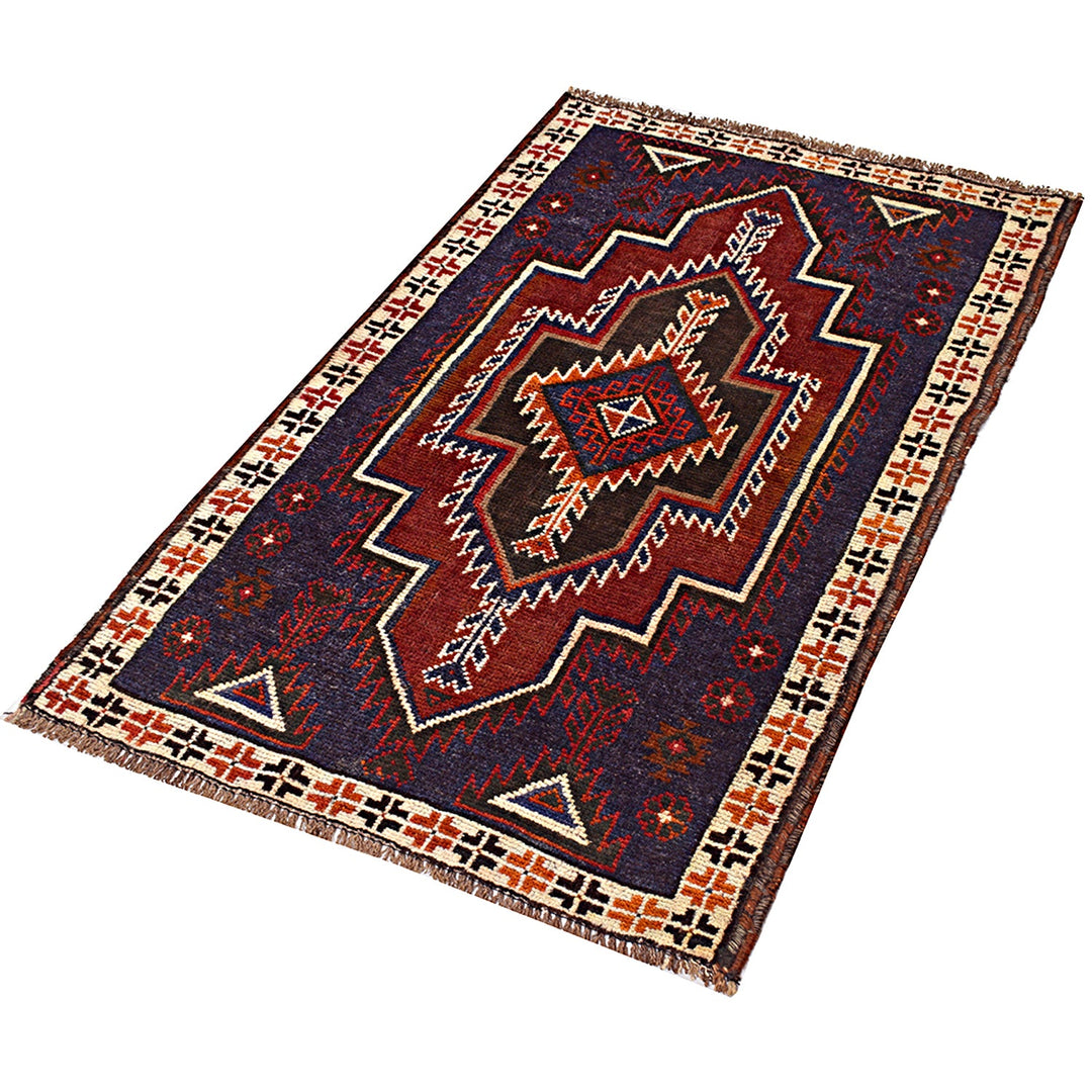 Hand Knotted Baluchi Rug 2' 9" x 4' 4" - No. AL40208