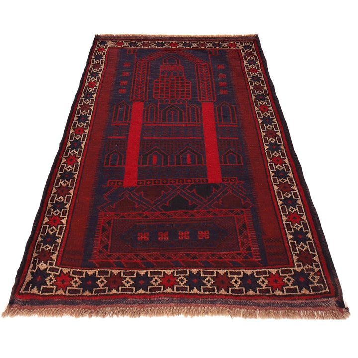 Handmade Prayer Rug 3' 0" x 4' 7" - No. AL39666