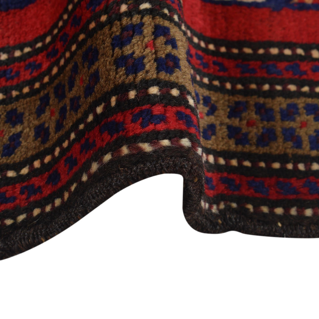 Blue Afghan Prayer Rug 2' 8" x 4' 5" Hand-Knotted border