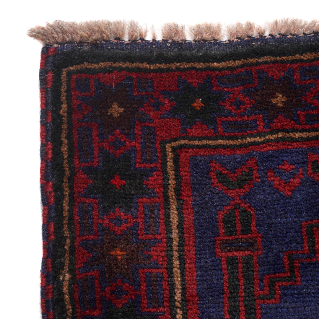 Afghan Prayer Rug 3' 2" x 4' 10" Hand-Knotted view