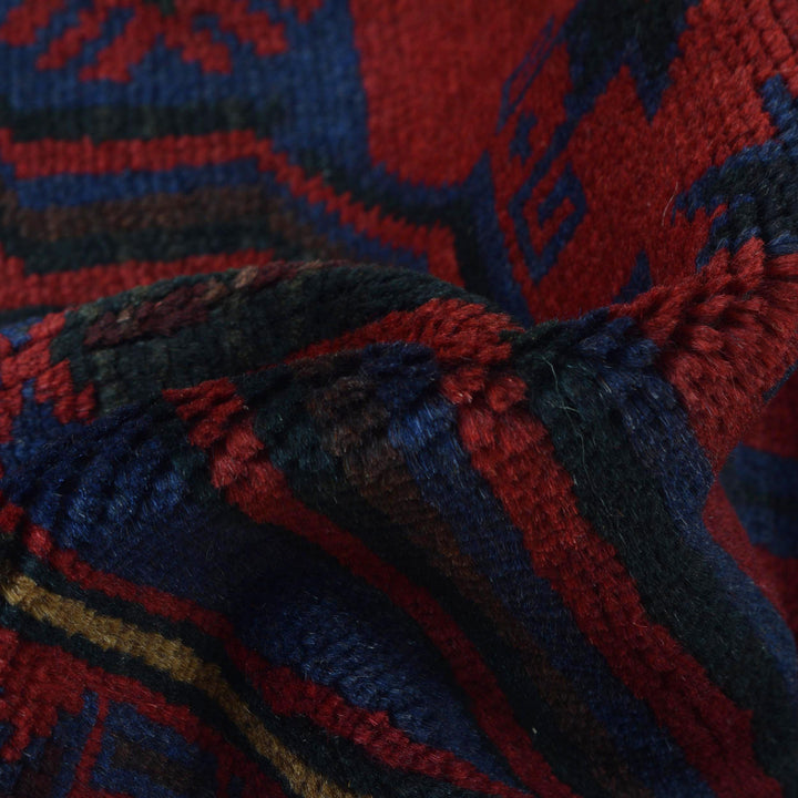 Afghan Prayer Rug 3' 2" x 4' 10" Hand-Knotted field