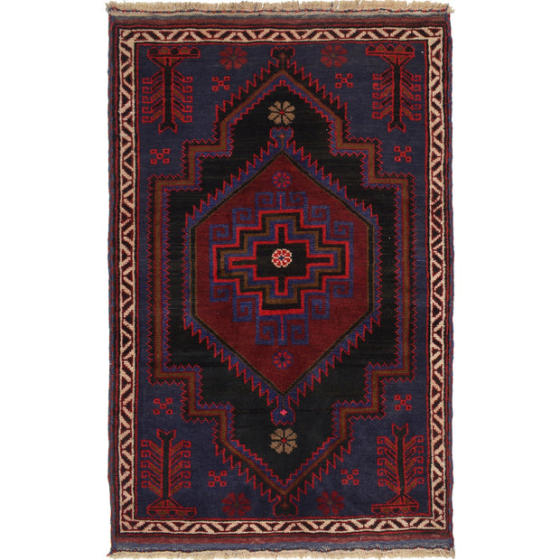 Hand Knotted Baluchi Rug 3' 0" x 4' 6" - No. AL68917