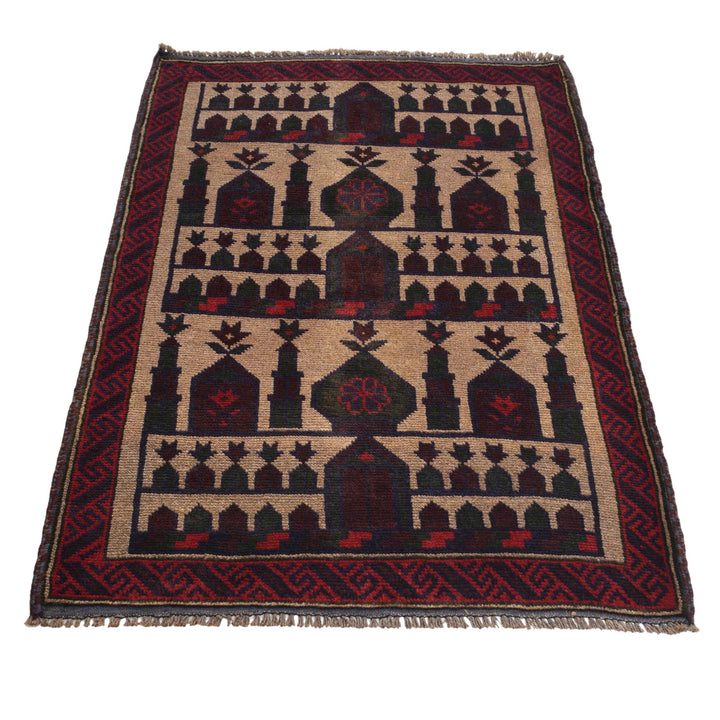 Handmade Prayer Rug 3' 1" x 4' 6" - No. AL21383