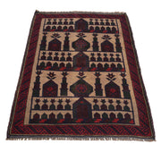 Handmade Prayer Rug 3' 1" x 4' 6" - No. AL21383
