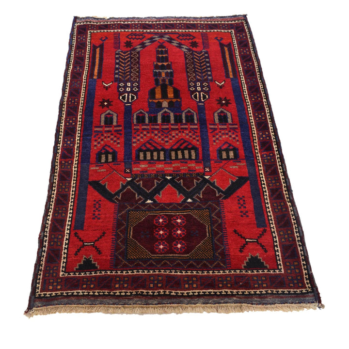 Handmade Prayer Rug 3' 2" x 4' 7" - No. AL99726