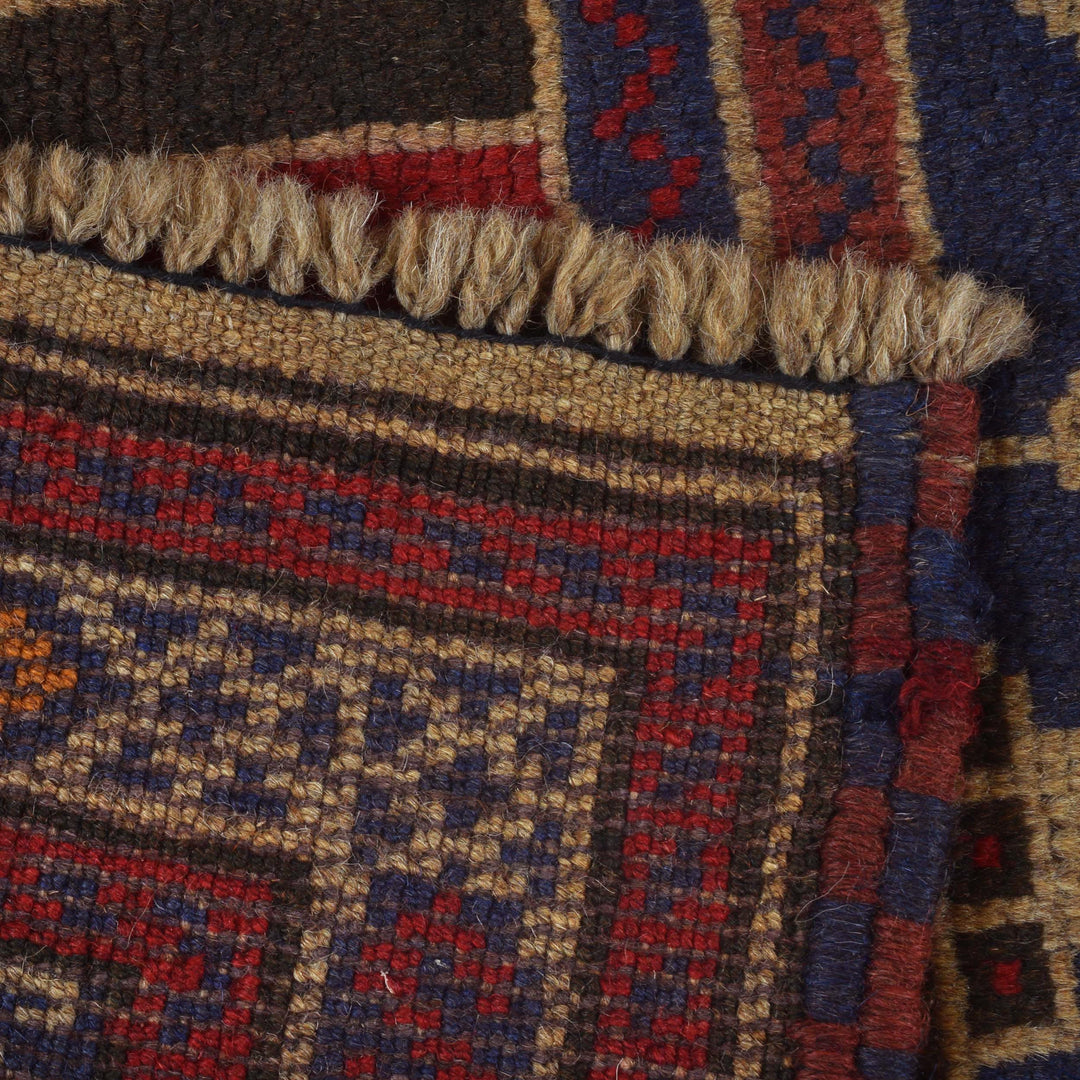 Afghan Prayer Rug 2' 11" x 5' 2" Hand-Knotted pattern